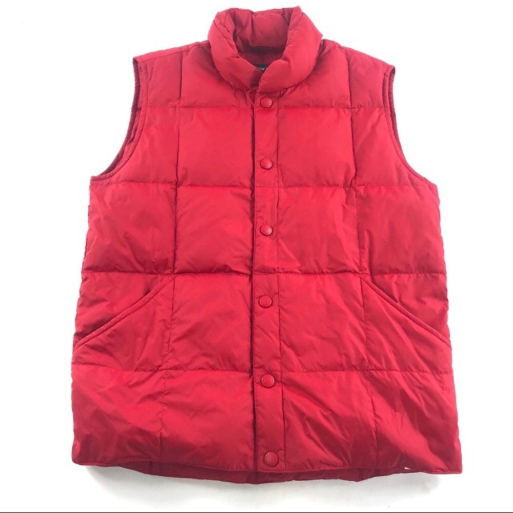 Lands' End Down Red Vest, Square-Quilted